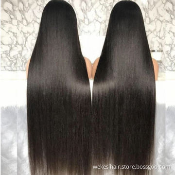 Drop Shipping13X6 hd Transparent Swiss Lace Wig,Straight Long Lace Remy Human Hair Wig,Natural Closure Lace Front Human Hair Wig